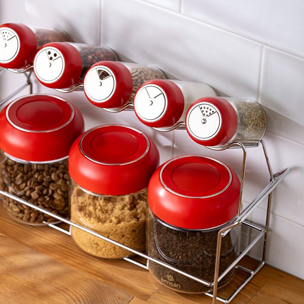 Emsan Simple Standlı Baharatlık Seti 8'li görseli 2