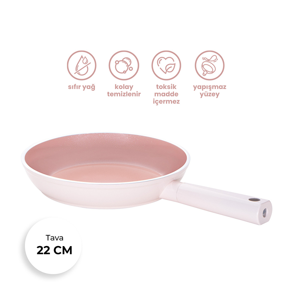Emsan Swiss Crystal Tava Pembe 22 cm görseli 5