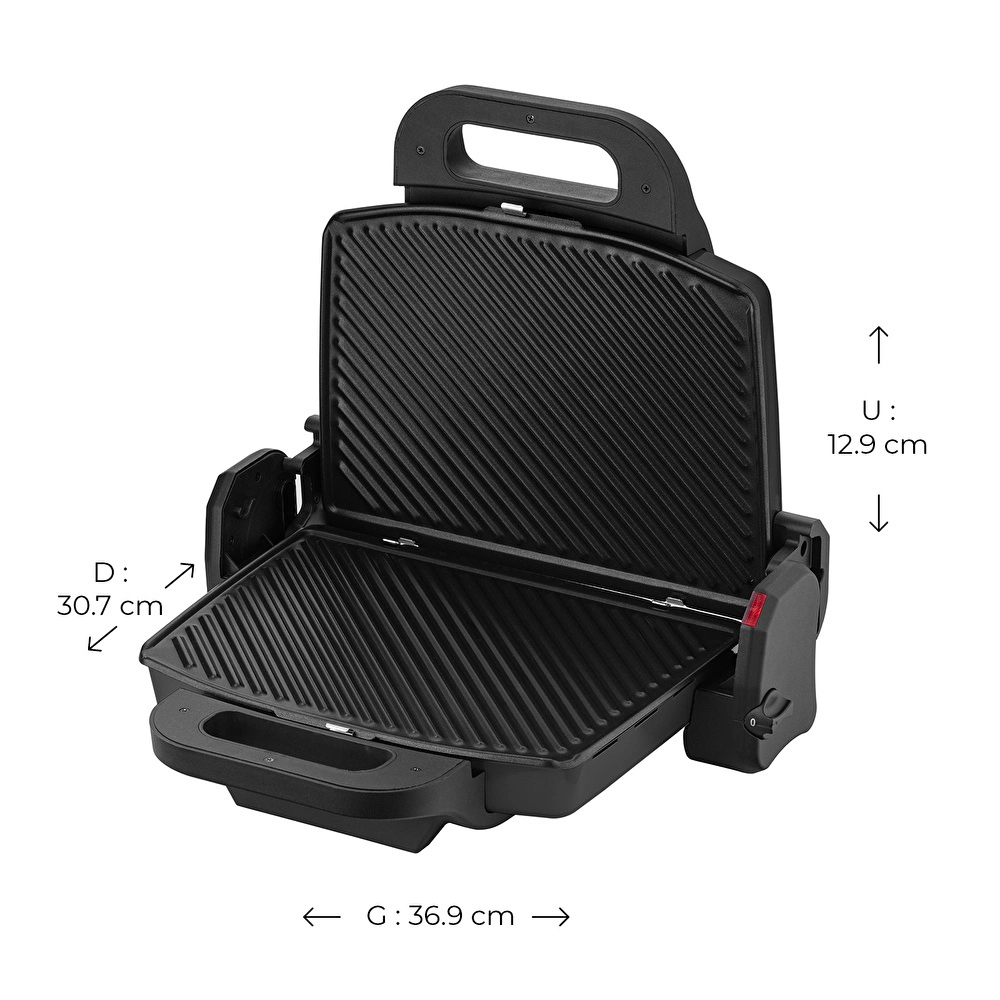 Emsan Bella Gusto Tost Makinesi Siyah görseli 14
