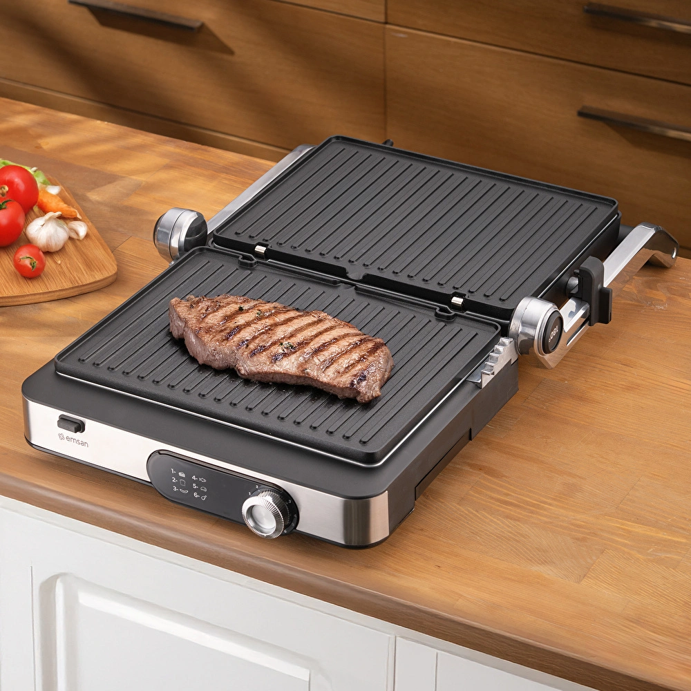 Emsan Grillmaster Inox Döküm Izgara ve Tost Makinesi 6 Dilim Kapasiteli görseli 8
