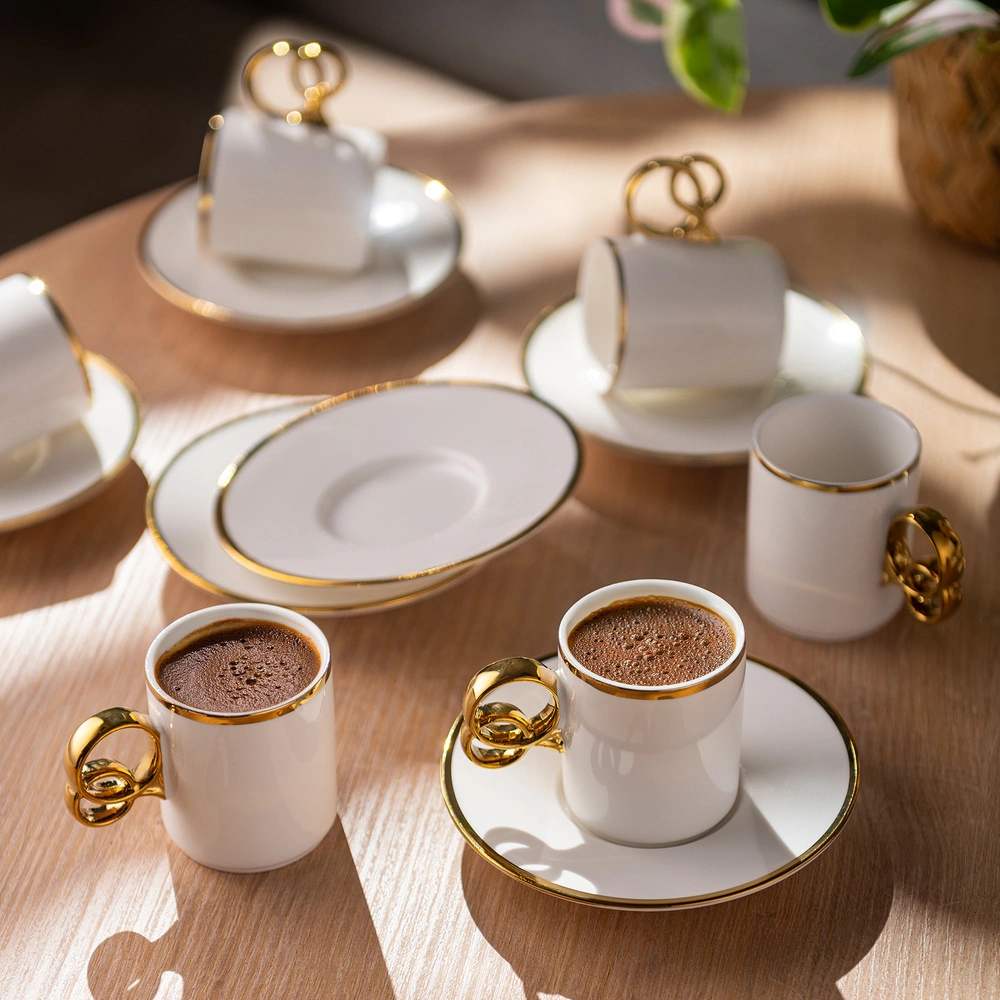 Emsan Wedding 90 ml 6'lı Kahve Fincan Takımı görseli 3