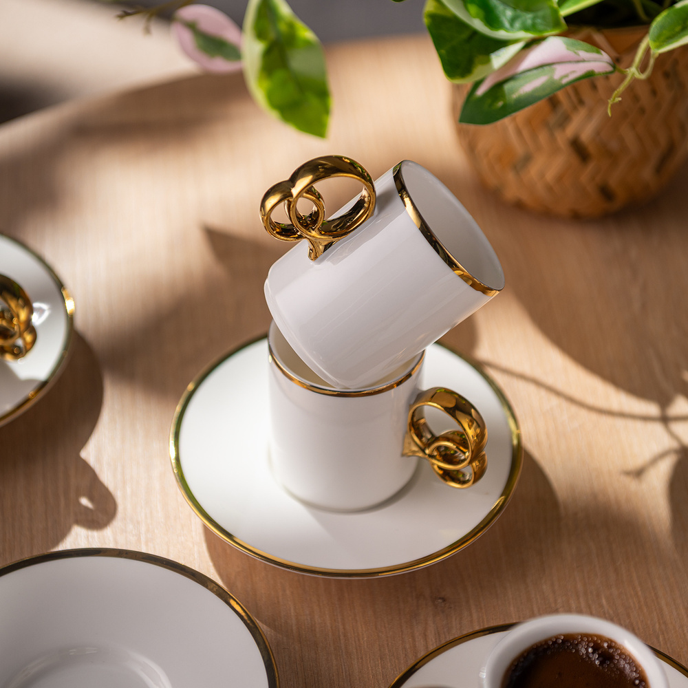 Emsan Wedding 90 ml 6'lı Kahve Fincan Takımı görseli 5