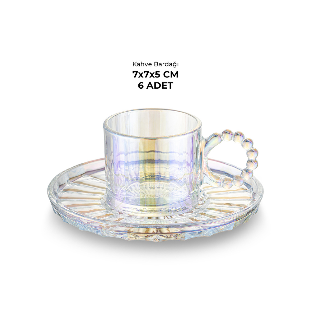 Emsan Muhabbet 100 ml 6'lı Kahve Fincan Takımı görseli 2