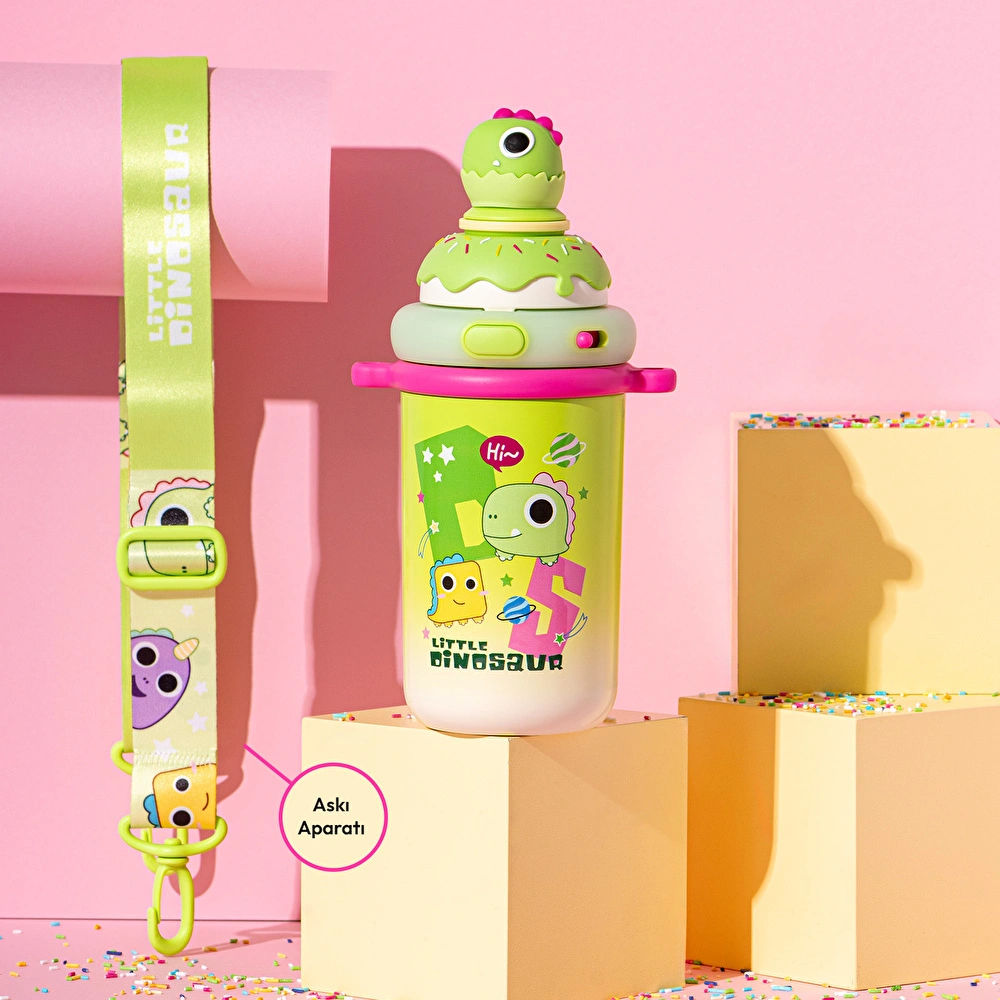 Emsan Baby Dinosaur Termos Yeşil 450 ml görseli 2