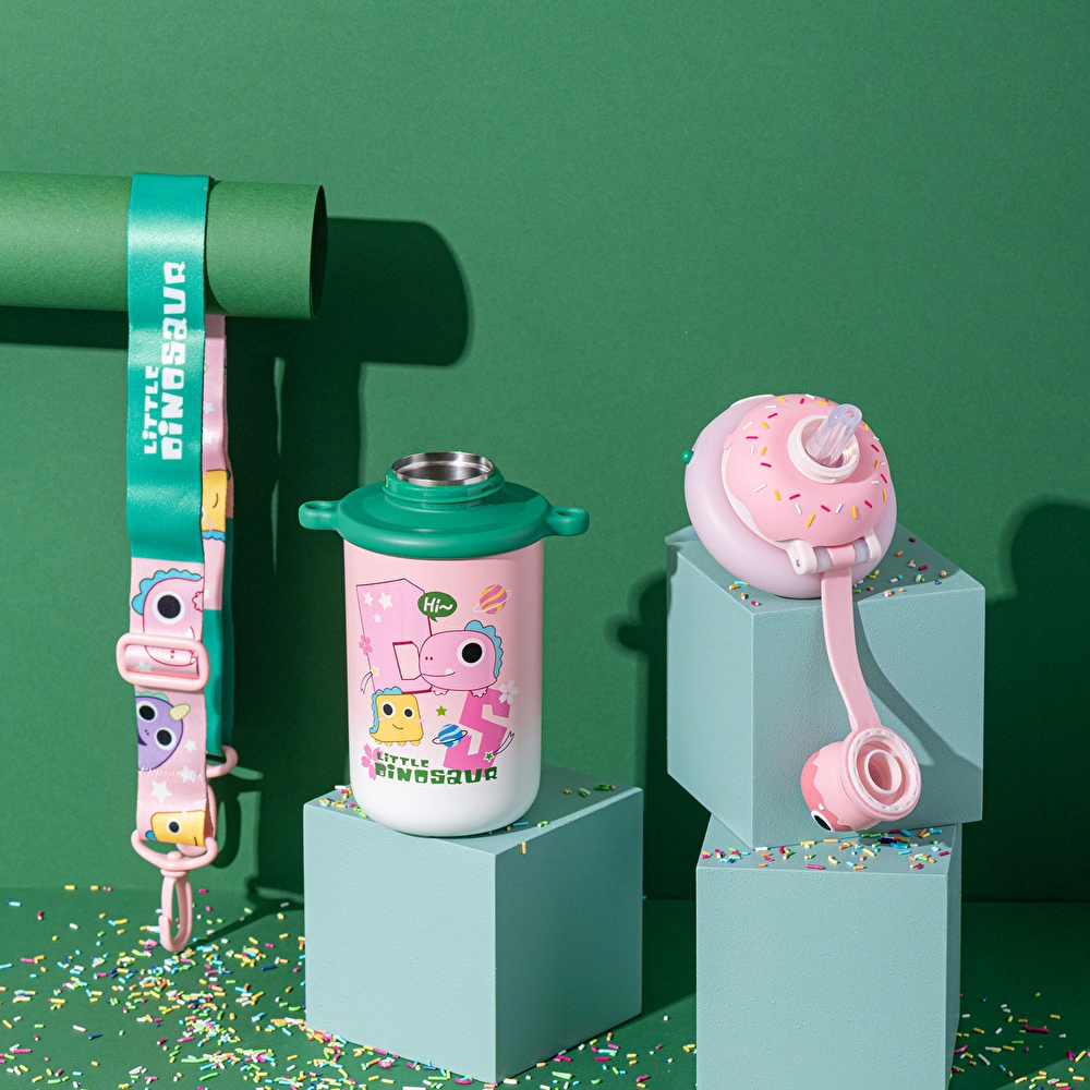 Emsan Baby Dinazor Termos Pembe 450 ml görseli 3