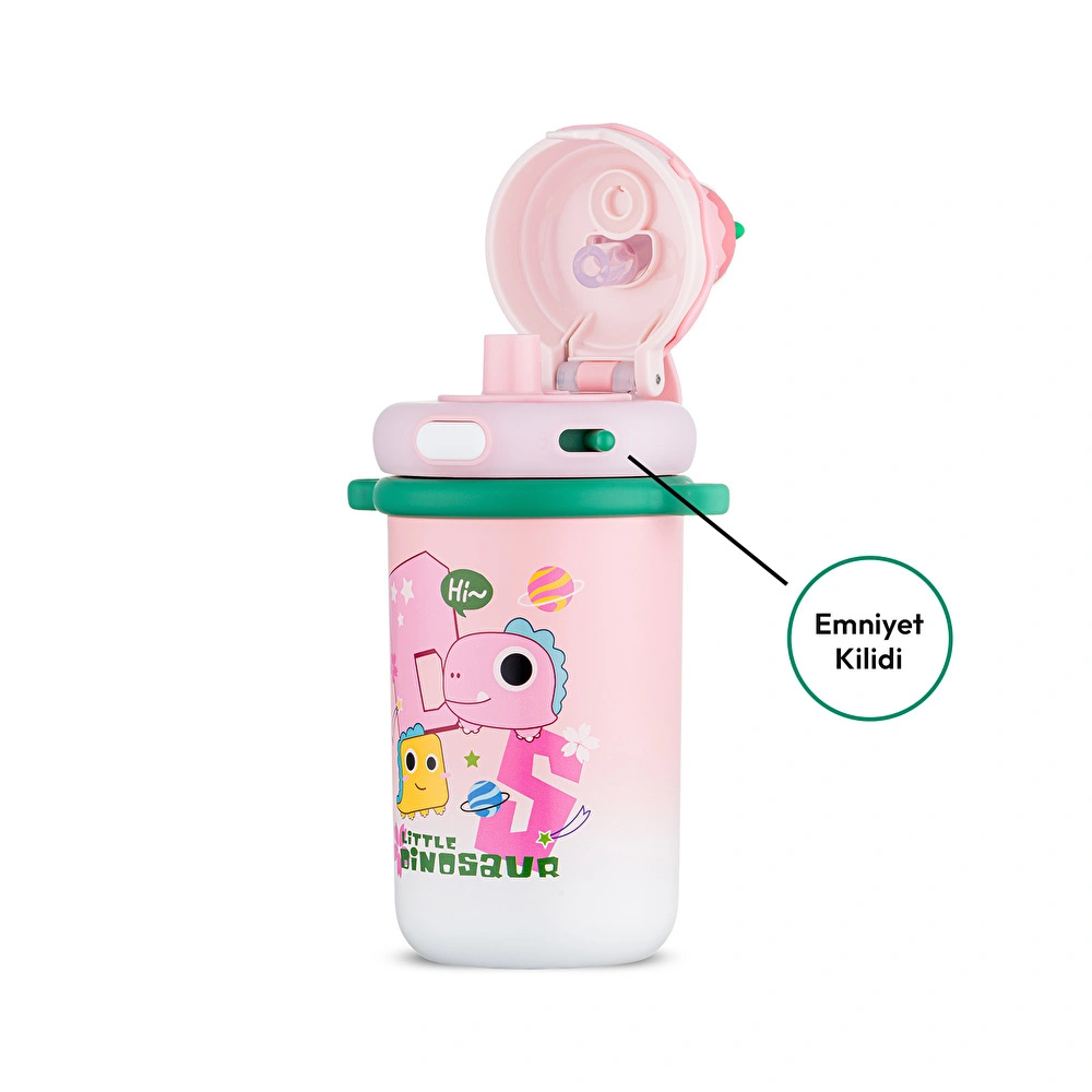 Emsan Baby Dinazor Termos Pembe 450 ml görseli 7