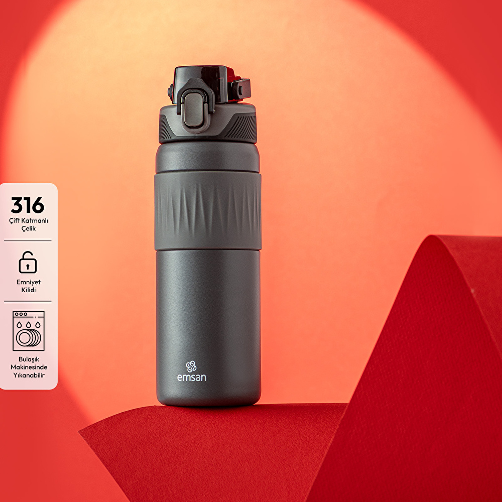Emsan Sportline Termos Gri 590 ml görseli 1