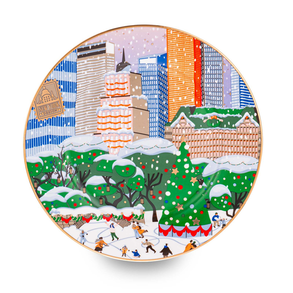 Jumbo New Year Countries 4'lü Pasta Tabağı 20 cm görseli 4