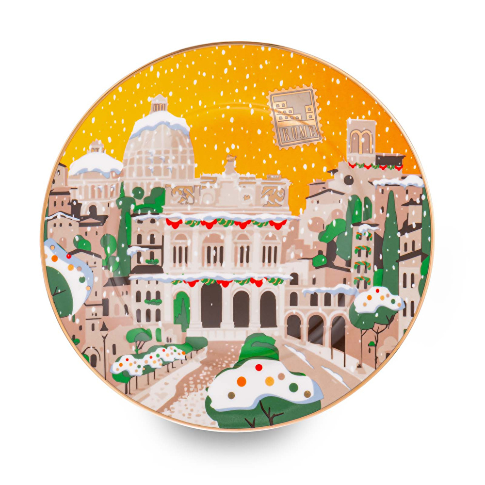 Jumbo New Year Countries 4'lü Pasta Tabağı 20 cm görseli 6