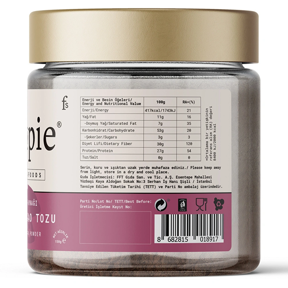 FROPIE HAM KAKAO TOZU 100 G görseli 2