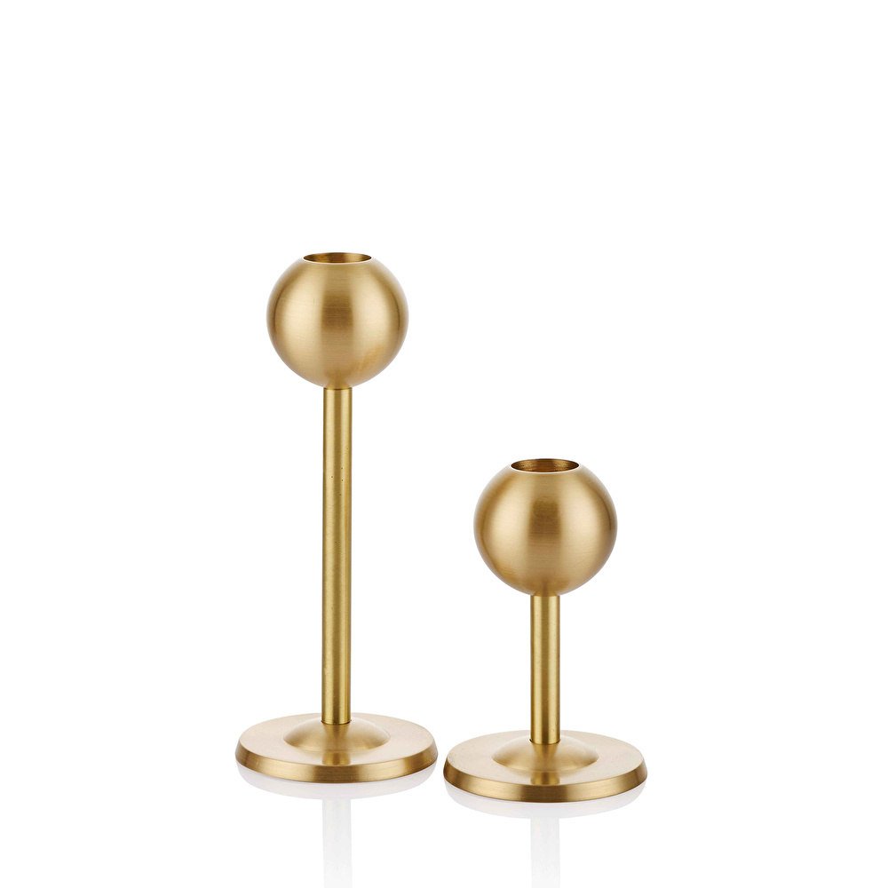 Brass Pirinç Şamdan 2 Li Set görseli 1