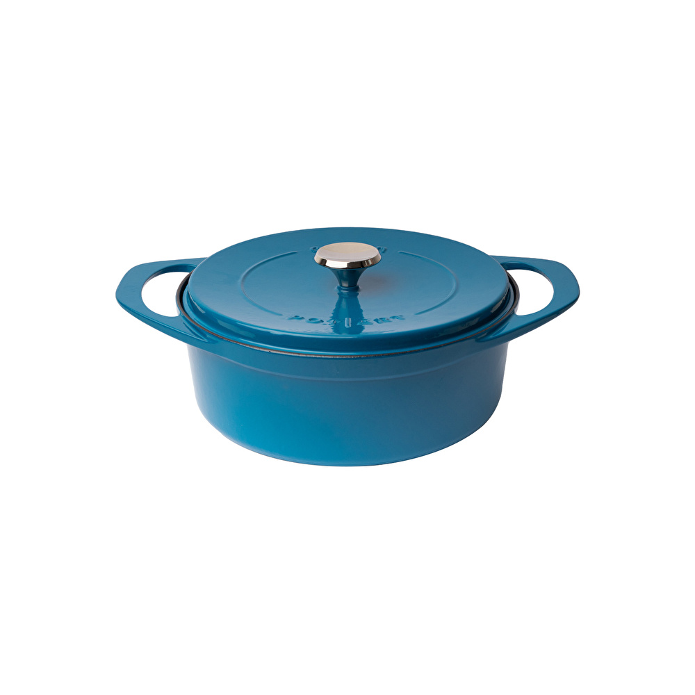 Pot Art Derin Döküm Tencere Mavi 28 cm görseli 3