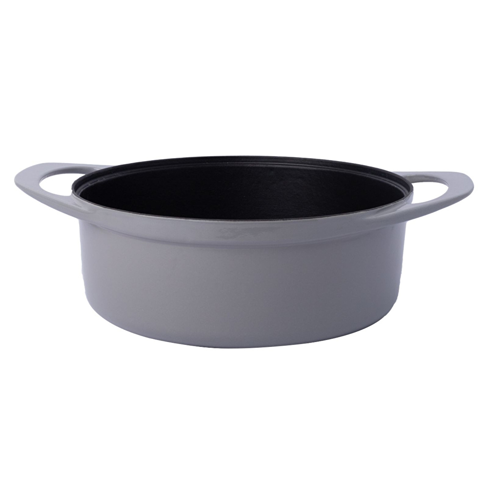 Pot Art Derin Döküm Tencere Mat Emayeli Gri 28 cm görseli 4