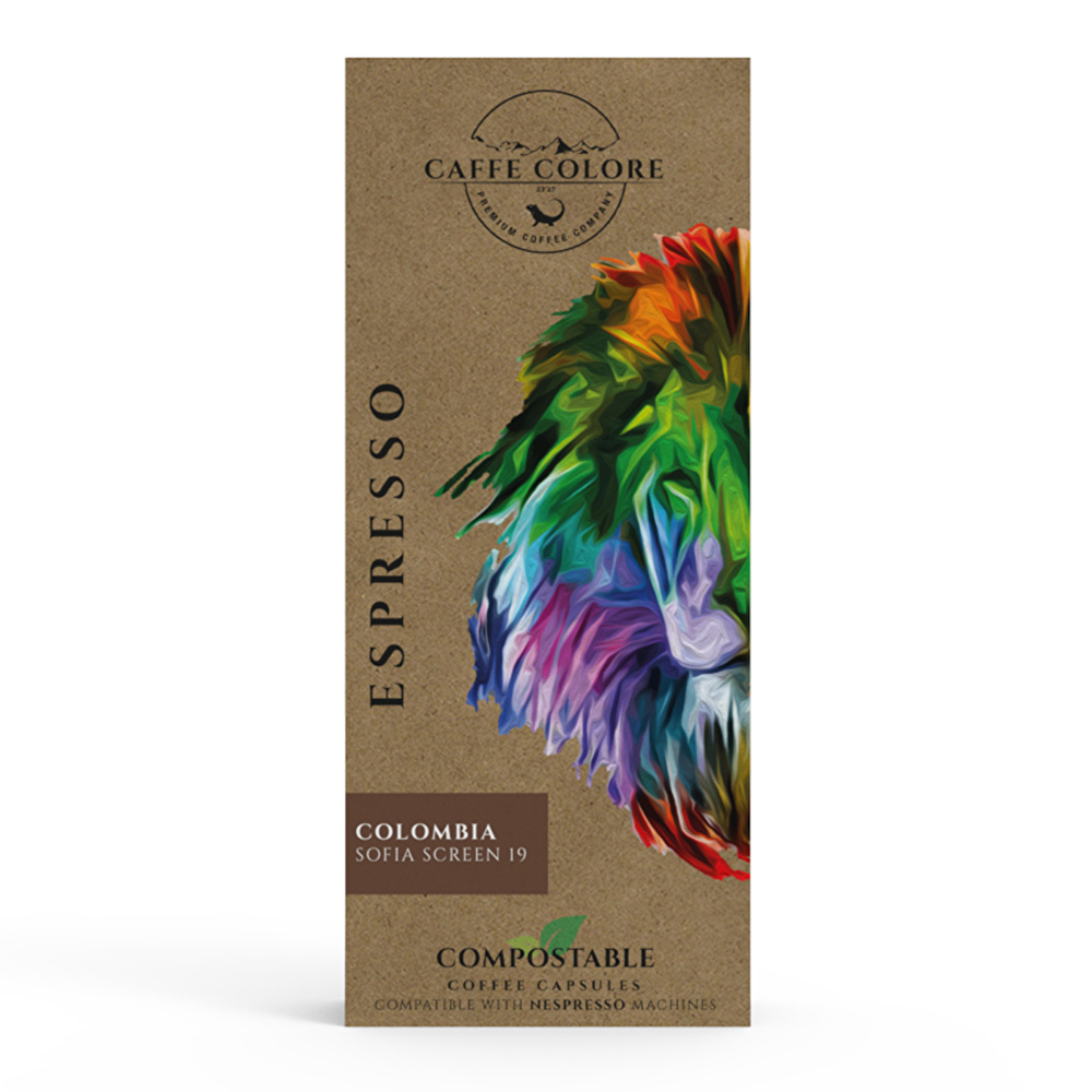Caffe Colore Colombia Sofia Screen Doğada Çözülebilir Kapsül Kahve - 10'lu görseli 1