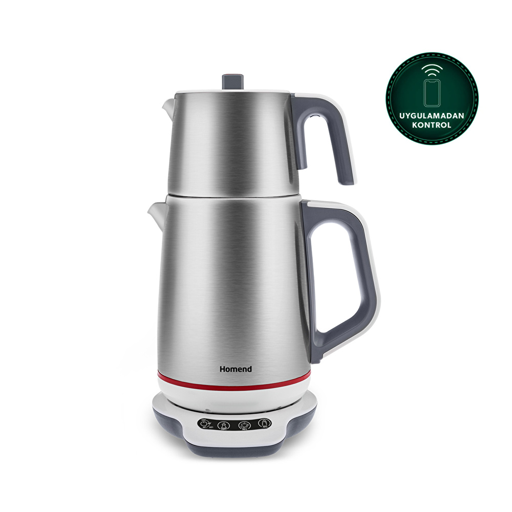 Homend Royaltea Smart 1790H Inox Konuşan Çay Makinesi (Wi-Fi) görseli 2