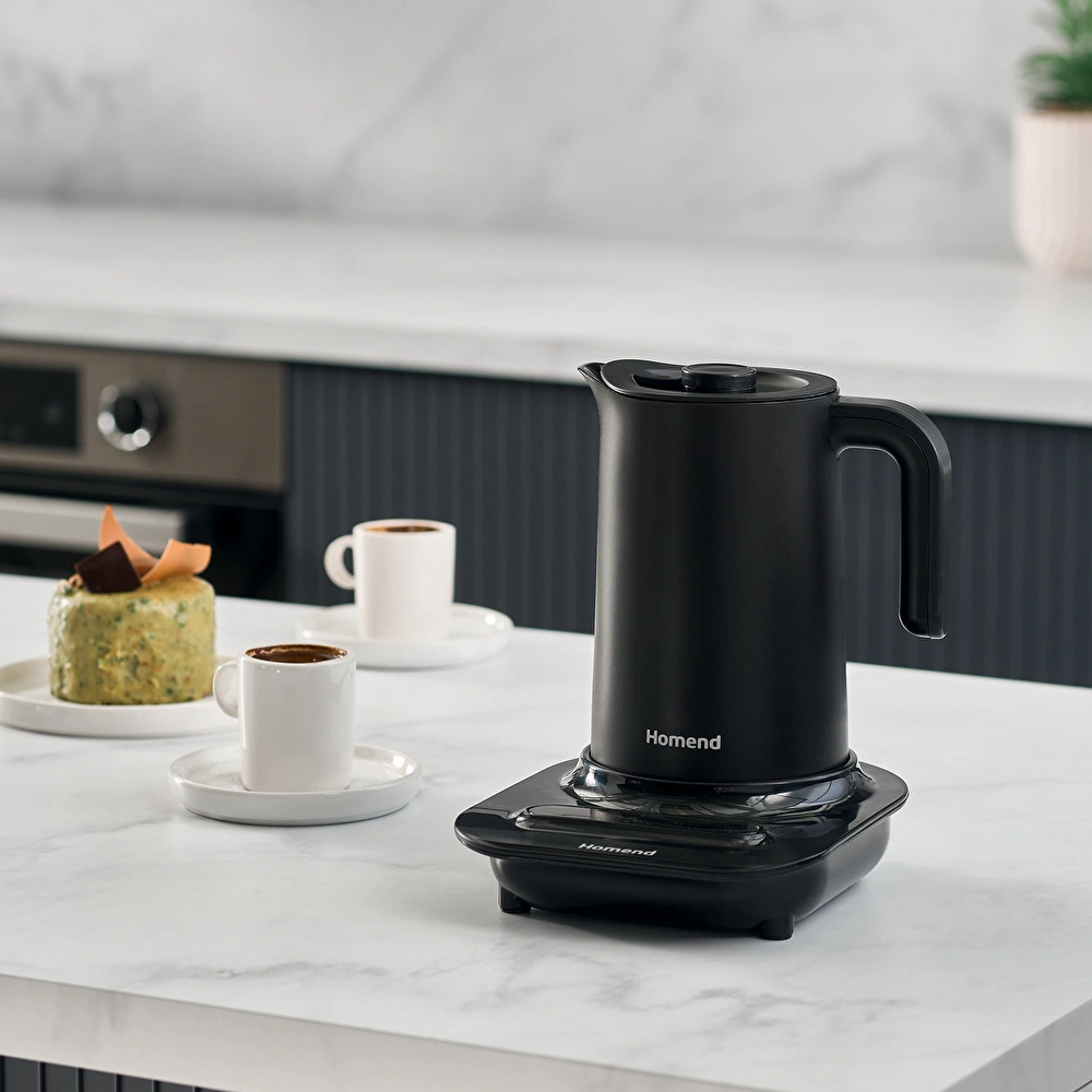 Homend Pottoman Plus 1889H 5 Fincan Kapasiteli Otomatik Türk Kahve Makinesi, Mini Kettle ve Süt Isıtıcı 3 in 1 Makinesi görseli 1