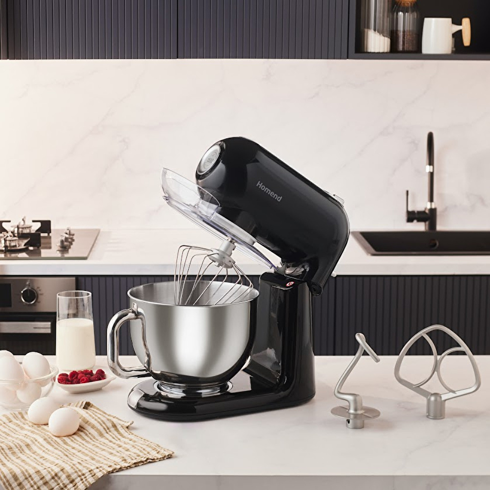 Homend Vintage Profashion 3027H Döküm Hamur Yoğurma Makinesi Siyah 1500W 5,5L
