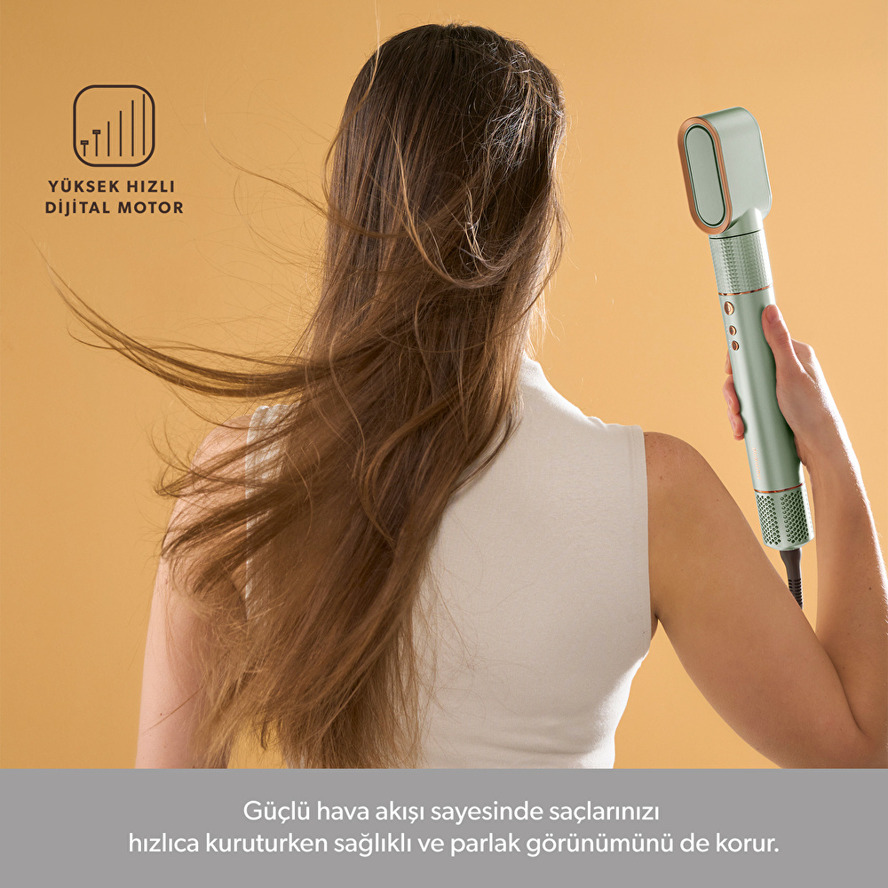 Homend Hairmony 4606H Saç Şekillendirme ve Kurutma Seti Su Yeşili görseli 3