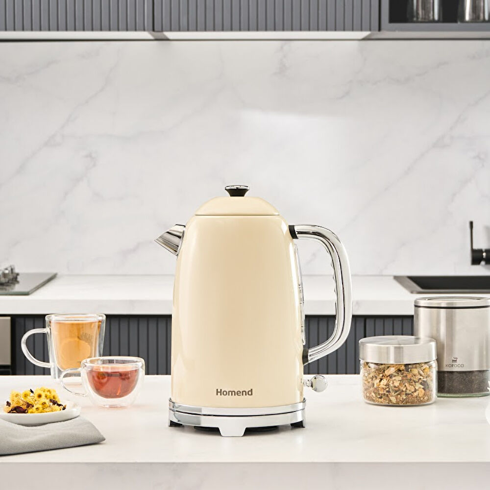 Homend Vintage Heatrow 1627H Kettle Su Isıtıcısı 2200W Siyah thumbnail 8