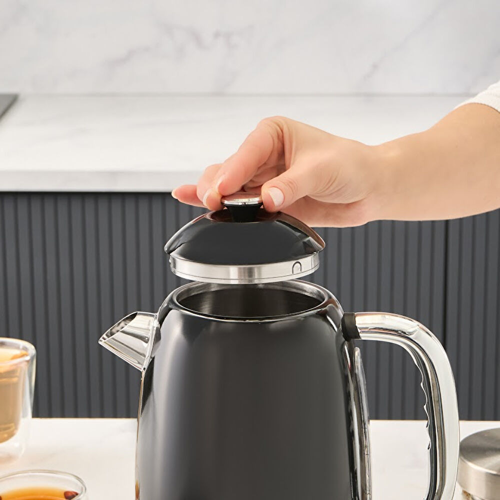 Homend Vintage Heatrow 1627H Kettle Su Isıtıcısı 2200W Siyah thumbnail 3