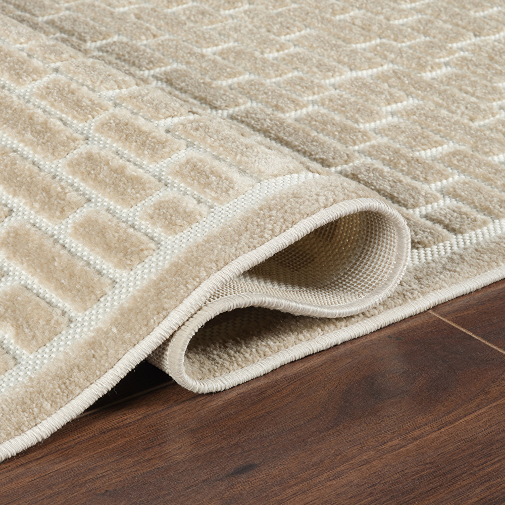 Kaşmir Halı 7/24 Sierra Leon Bej 80x300 cm görseli 2