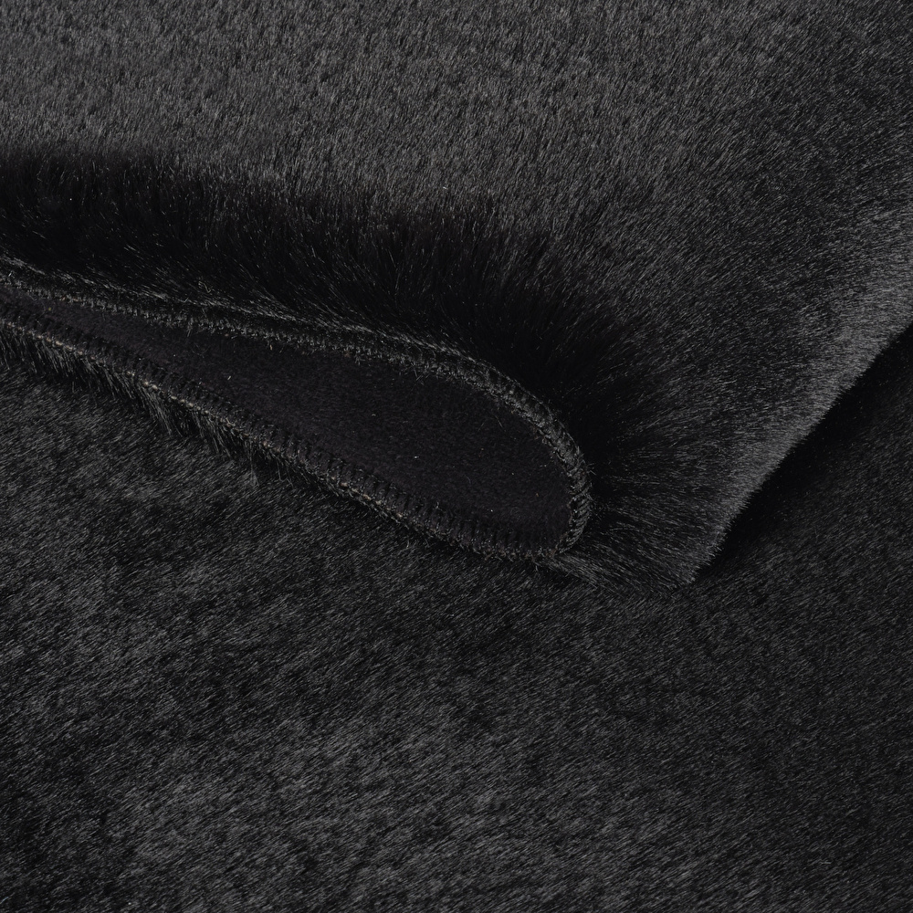 Kaşmir Halı 7/24 Cosy Premium Siyah 80x150 cm görseli 4