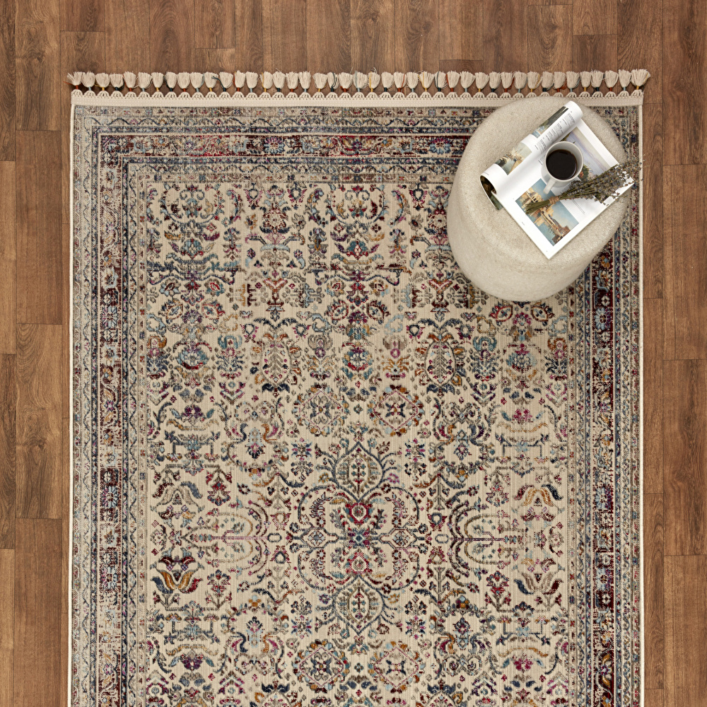 Kaşmir Halı 7/24 Kilim Jüt Rose 50x80 cm görseli 1
