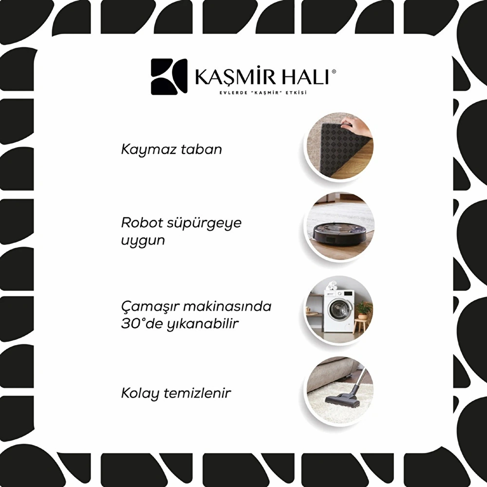 Sare By Kaşmir Halı Good Mood Set 45x60cm 45x120 cm görseli 4