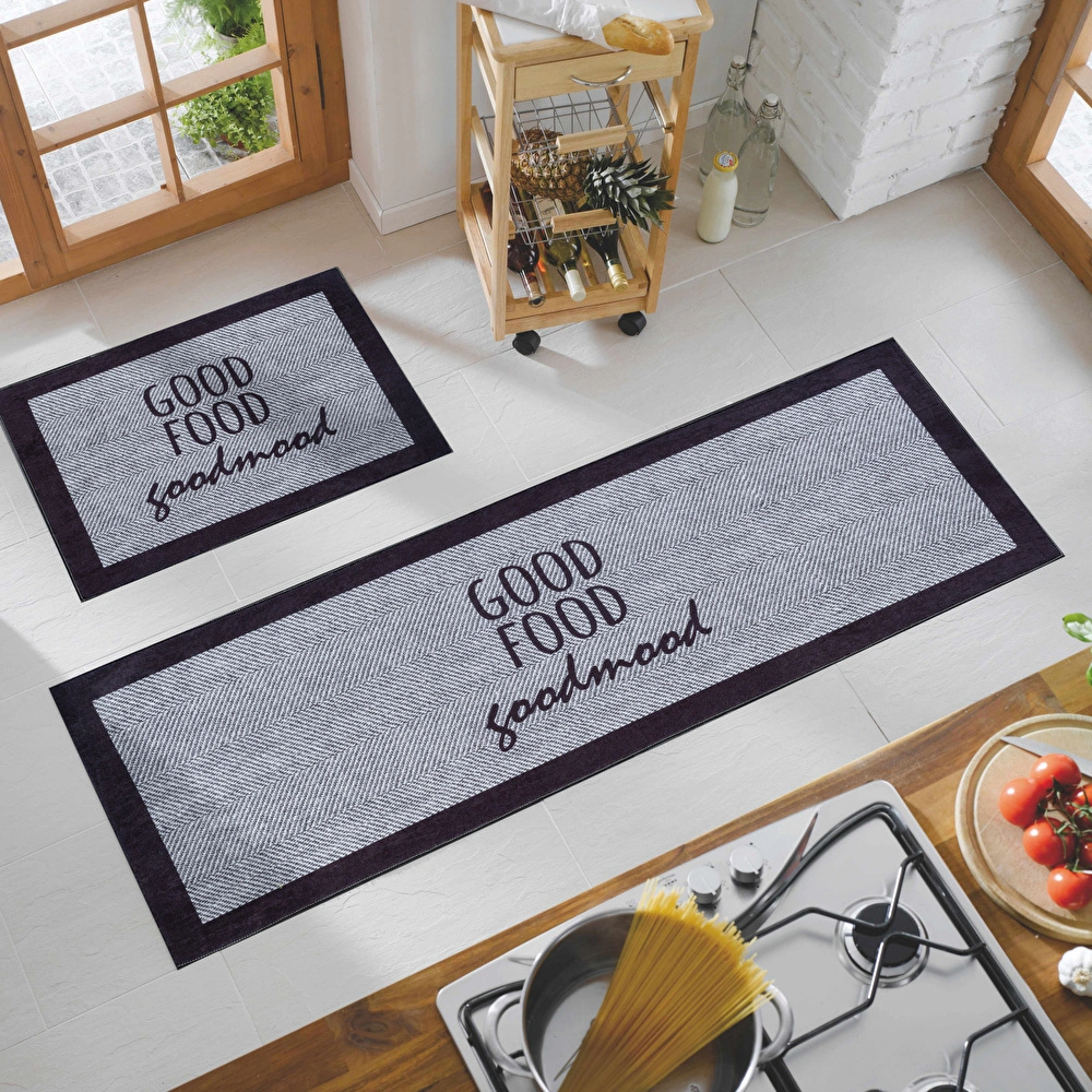 Sare By Kaşmir Halı Good Mood Set 45x60cm 45x120 cm görseli 1