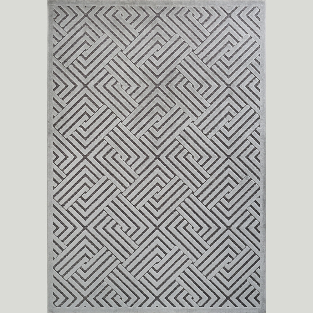 Kaşmir Halı 7/24 İskandinav Olav Gri 160x230 cm görseli 2