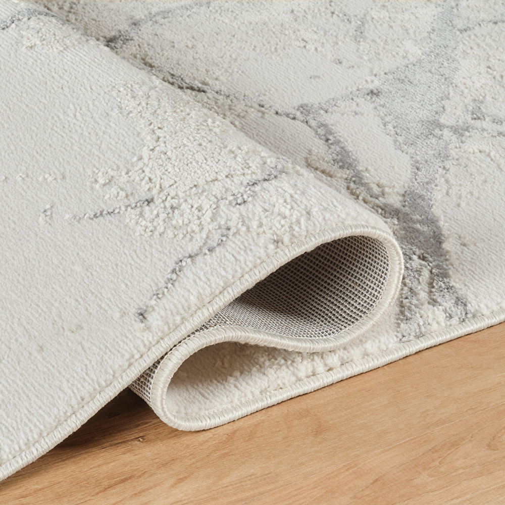 Kaşmir Halı 7/24 Sahara Blanca Gri 50x80 cm görseli 3