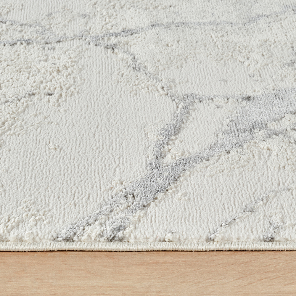 Kaşmir Halı 7/24 Sahara Blanca Gri 100x200 cm görseli 5