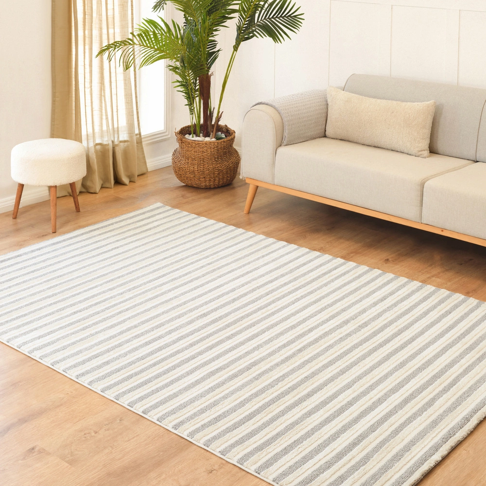 Kaşmir Halı 7/24 Sahara Emma Gri 100x200 cm görseli 1