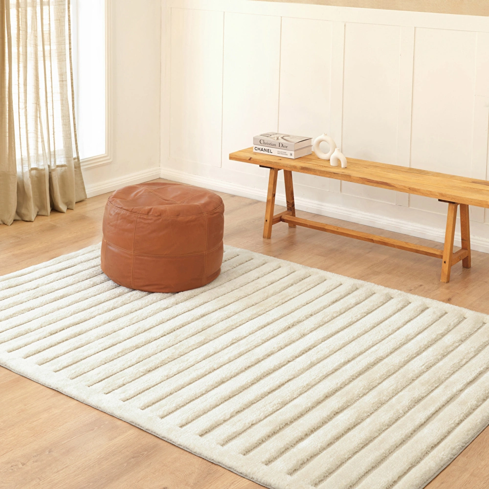 Kaşmir Halı Süpersoft Liona White 80x150 cm görseli 1