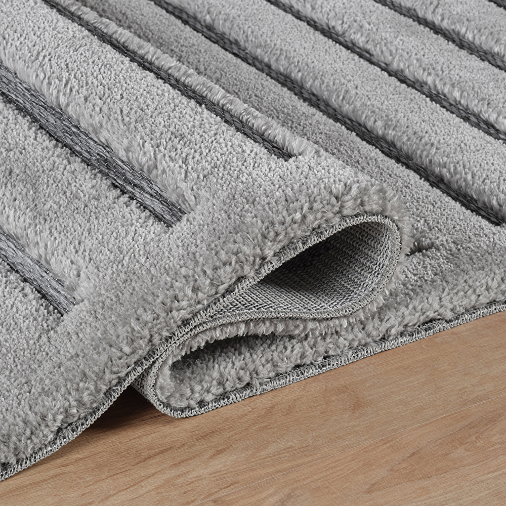 Kaşmir Halı Süpersoft Liona Grey 50x80 cm görseli 3