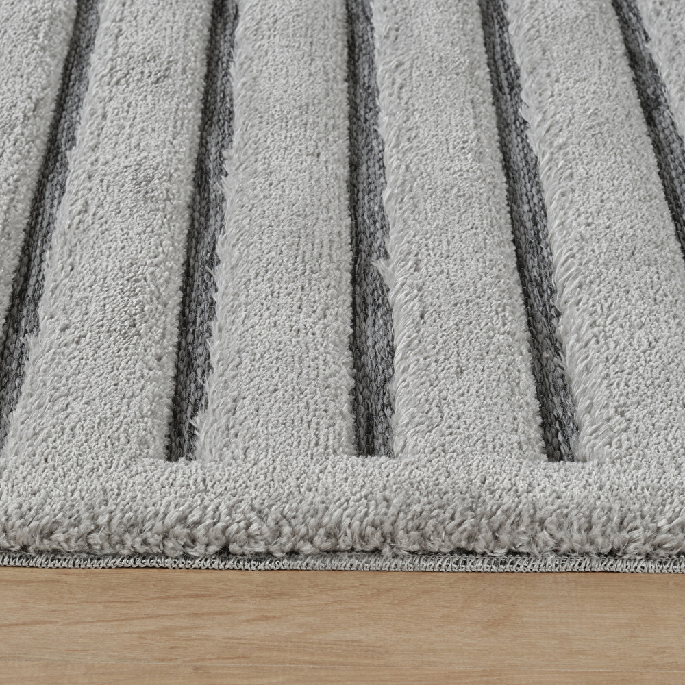 Kaşmir Halı Süpersoft Liona Grey 50x80 cm görseli 5