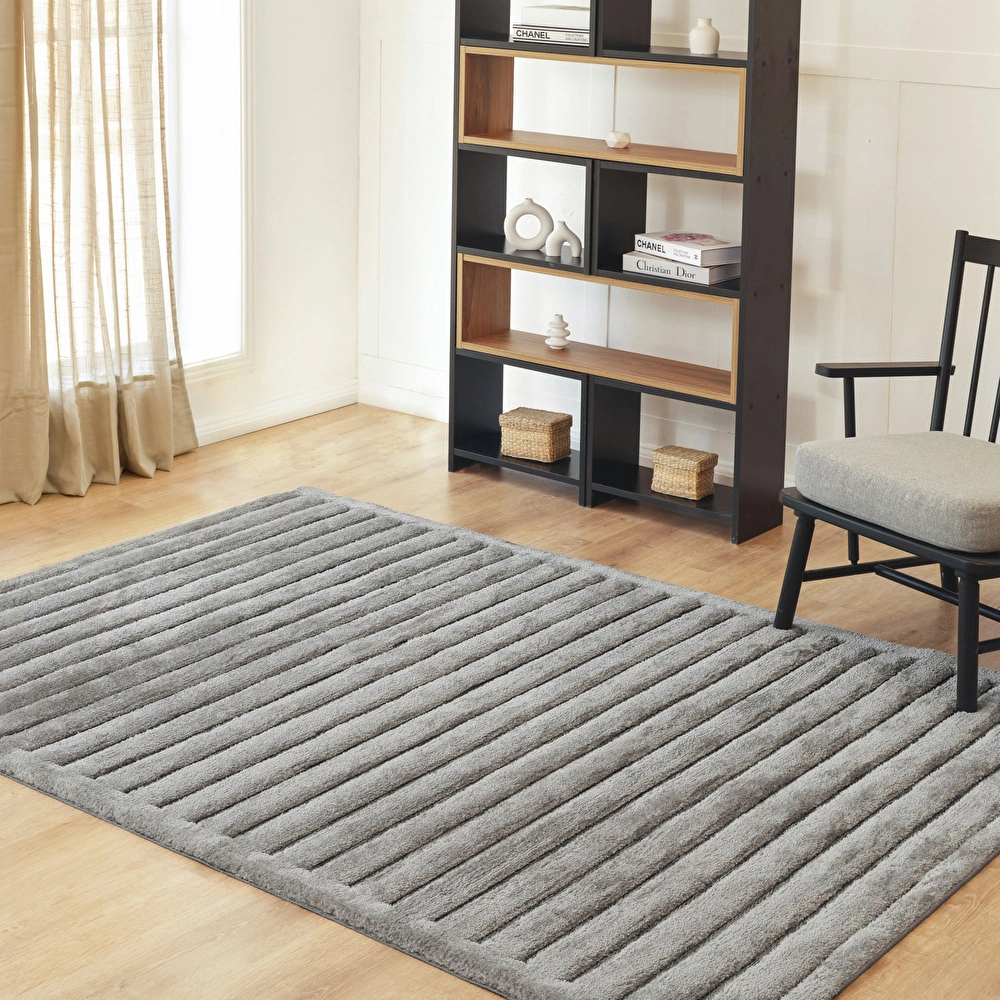 Kaşmir Halı Süpersoft Liona Grey 50x80 cm görseli 1