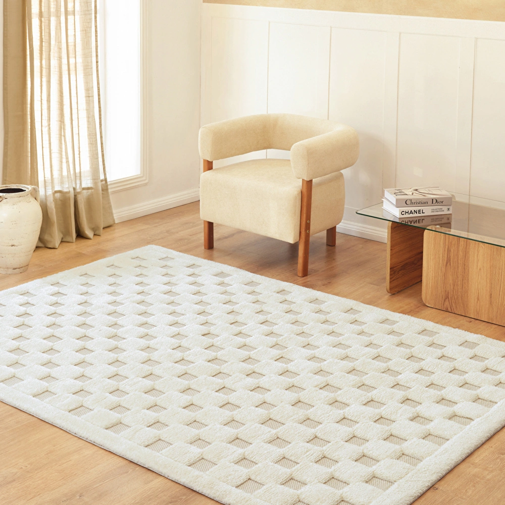 Kaşmir Halı Süpersoft Joy White 80x300 cm görseli 1