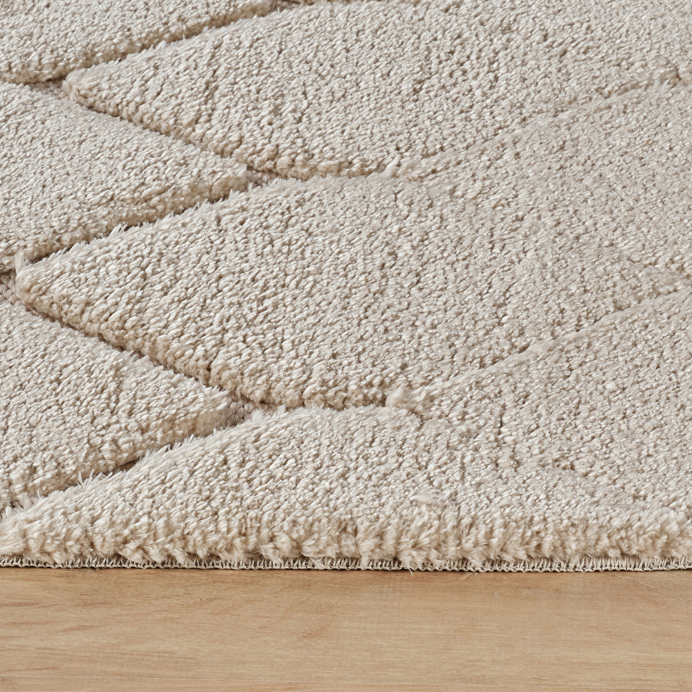 Kaşmir Halı Süpersoft Grace Bej 80x300 cm görseli 5