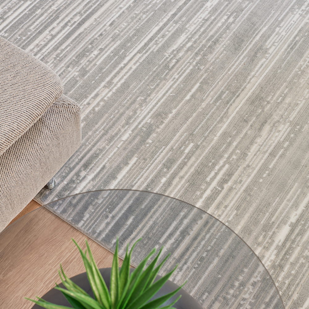 Kaşmir Halı 7/24 Elegante Evore Grey 100x200 cm görseli 2
