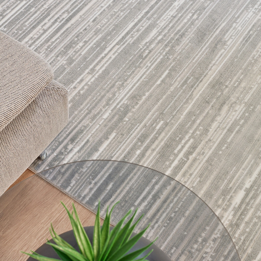 Kaşmir Halı 7/24 Elegante Evore Grey 100x300 cm görseli 2