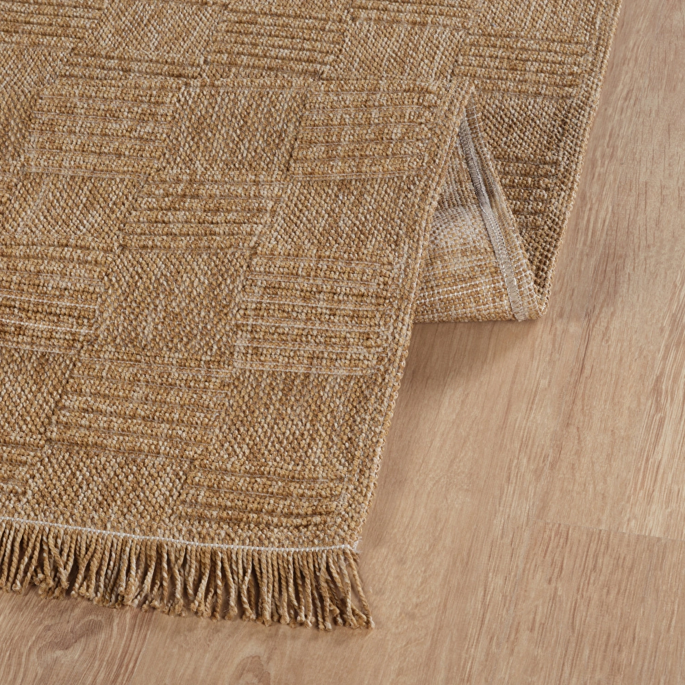 Kaşmir Halı Kilim/Jüt Side V2 80x300 cm görseli 6