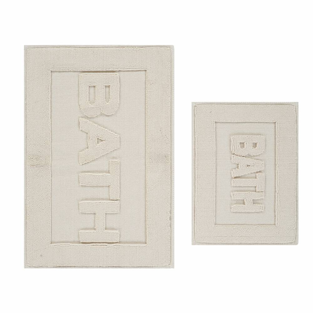 Kaşmir Home Bath Paspas Beyaz 60x90-40x60 cm görseli 3