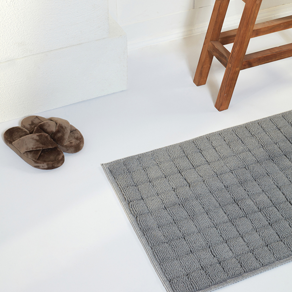 Kaşmir Home Carre Paspas Gri 60x100 cm görseli 2