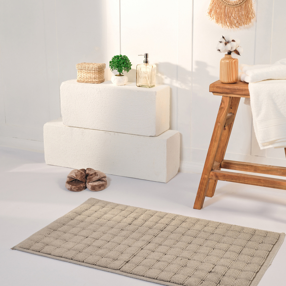 Kaşmir Halı Carre Paspas Bej 60x100 cm görseli 1