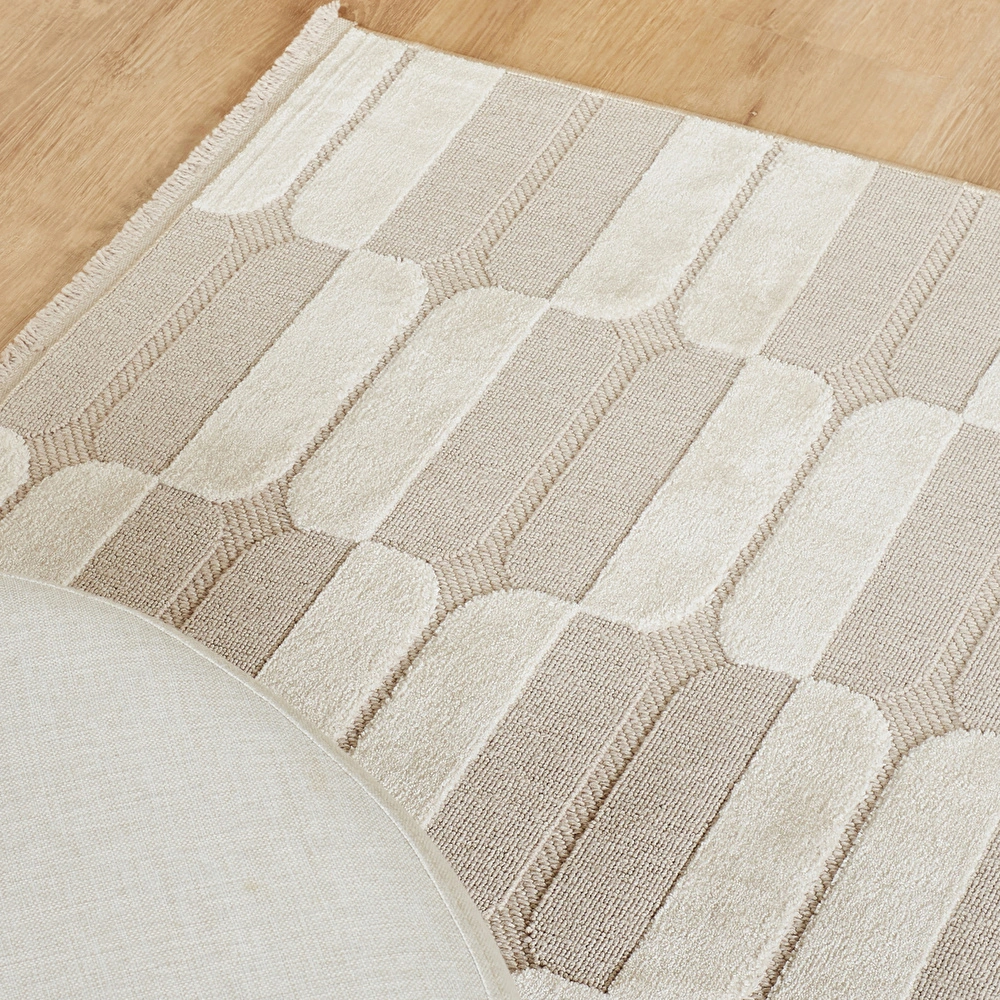Kaşmir Halı İskandinav Otto Beige 120x180 cm görseli 3