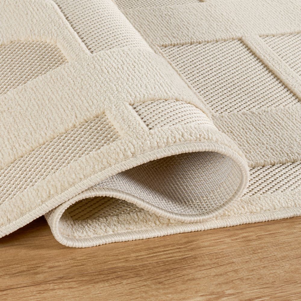 Kaşmir Halı İskandinav Tora White 100x300 cm görseli 4