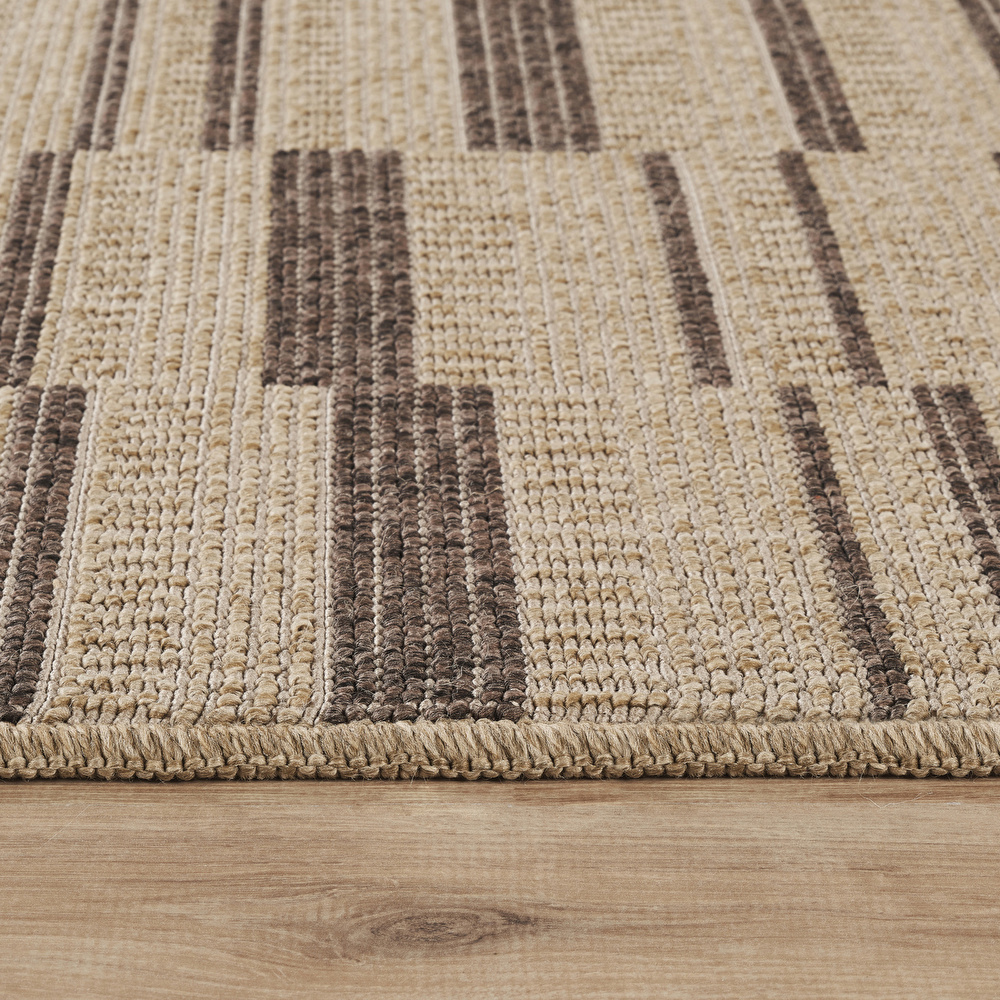 Kaşmir Halı Kilim Jüt Ravon Brown 50x80 cm görseli 5