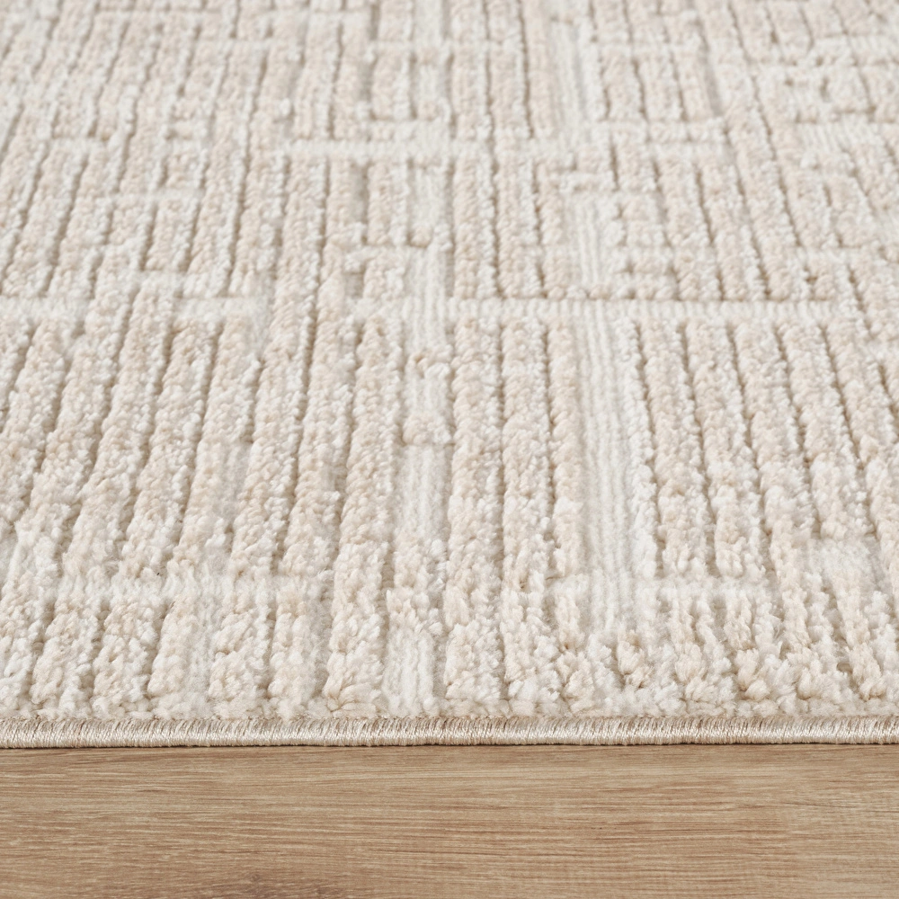 Kaşmir Halı 7/24 İskandinav Sten Bej 200x290 cm görseli 5