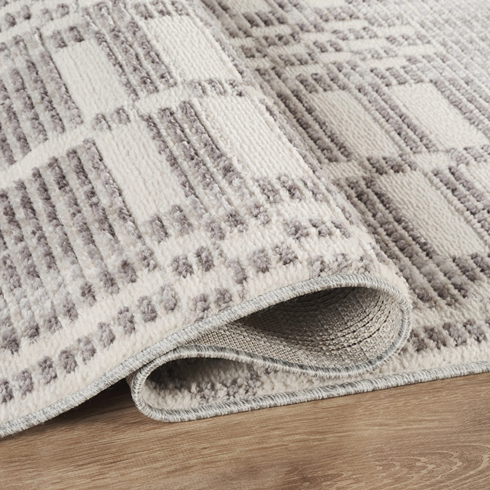   Kaşmir Halı 7/24 İskandinav Velar Gri 80x300 cm görseli 4